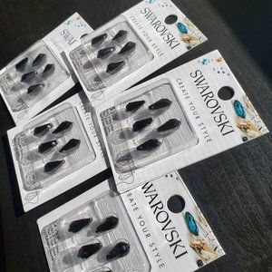 New 25 Swarovski crystal black beads crafting jewelry supplies arts and crafts